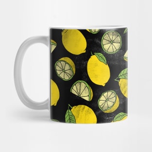 Black Summer Lemons Mug